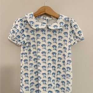 Kate Quinn Blue Mushroom Shirt